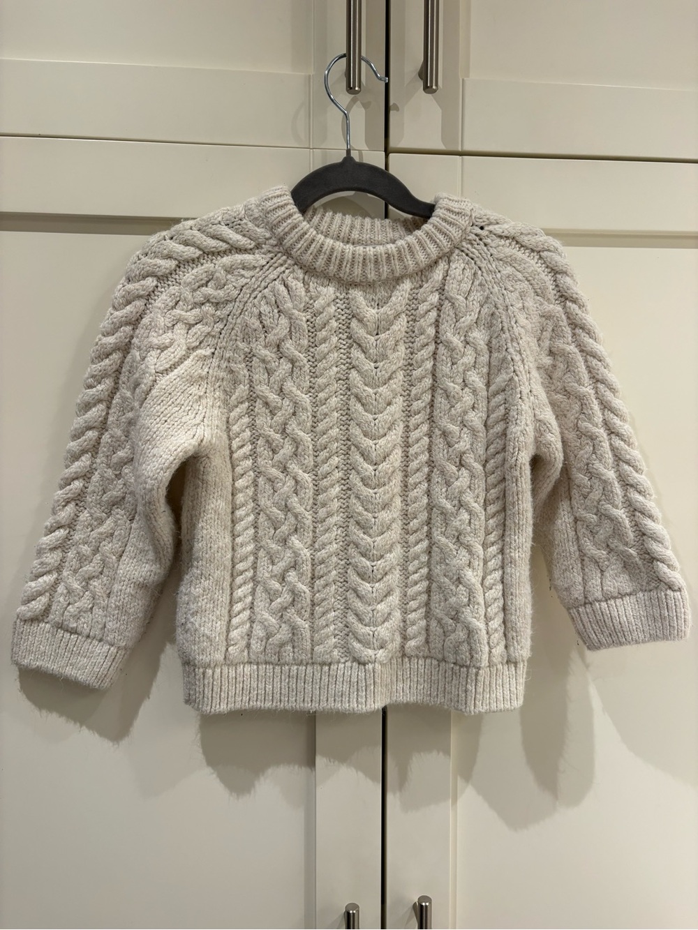 Zara Cable Knit Sweater - Cream - Size 3-4 Yrs